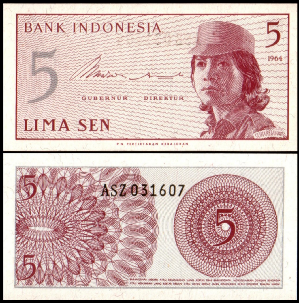 Indonezia 1964 -  5 sen UNC